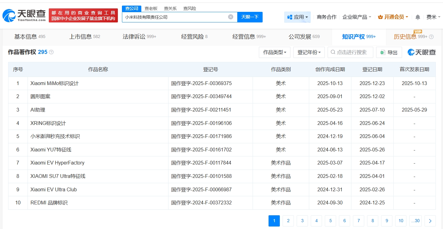 小米注冊(cè)“MiMo”標(biāo)識(shí)著作權(quán) 布局廚具衛(wèi)具及日用雜品市場